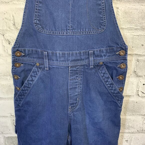 Vintage 90s Y2K Silver Jeans Denim Bib Overalls - Picture 4 of 16